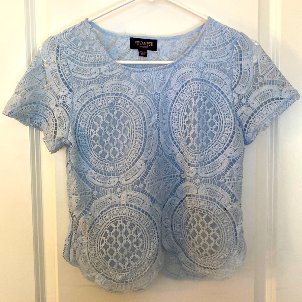 Blue Lace Top